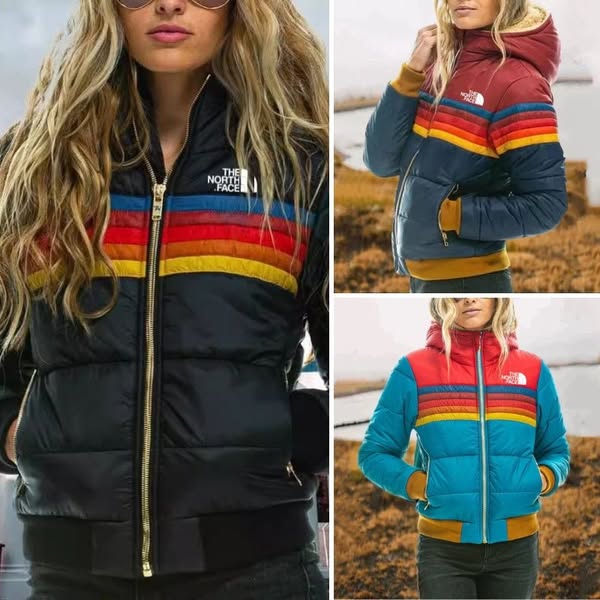 Doudoune multicolore The N.F pour femme – Style rétro et chaleur optimale