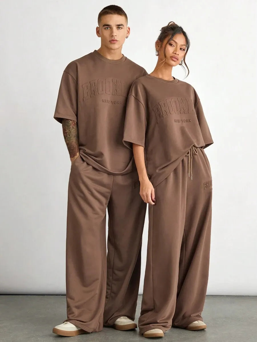 Ensemble Oversize "Brooklyn New York" – Style Décontracté Unisexe et Urbain