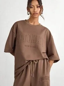 Ensemble Oversize "Brooklyn New York" – Style Décontracté Unisexe et Urbain