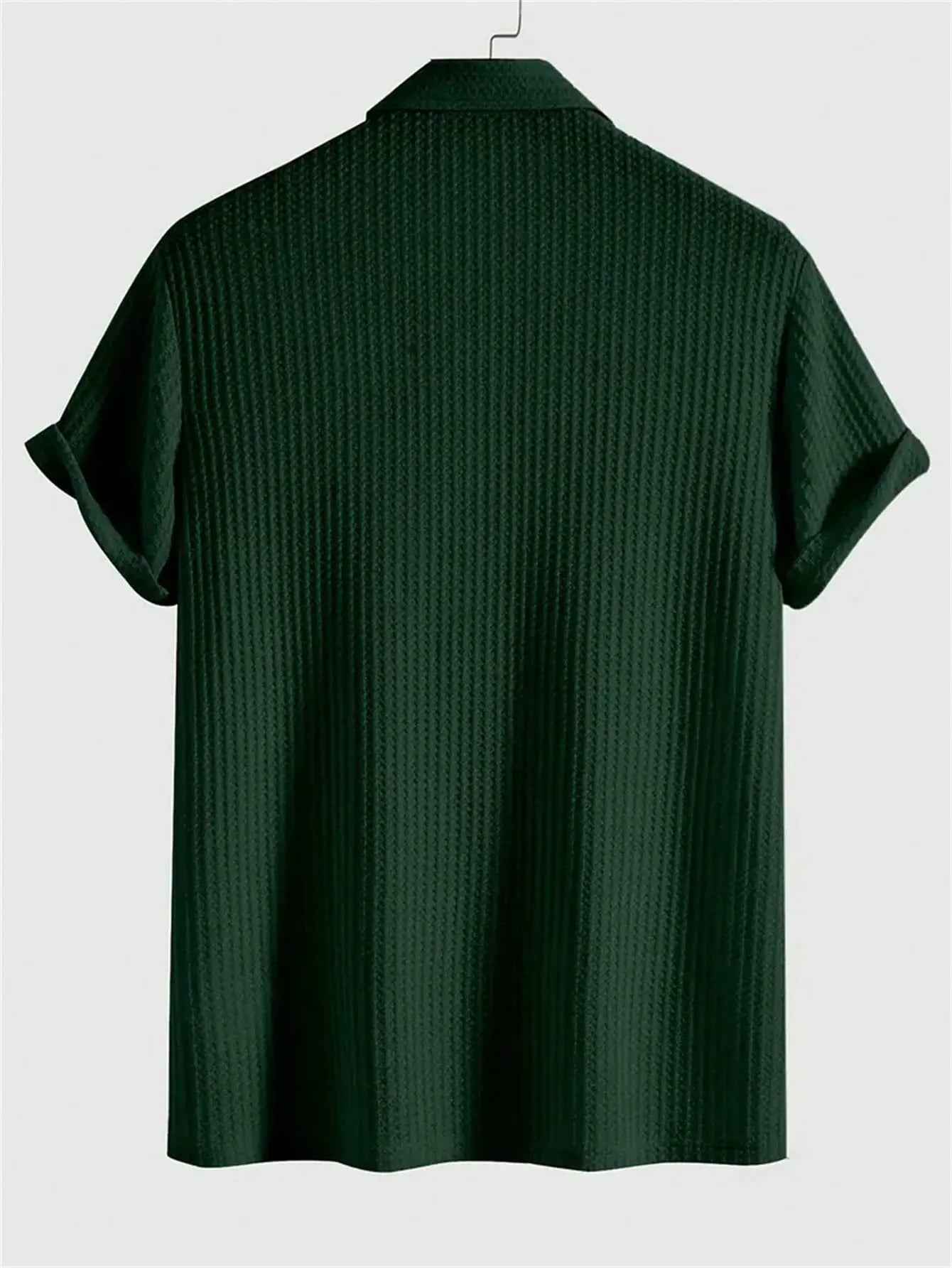 Chemise manches courtes – style décontracté et col élastique