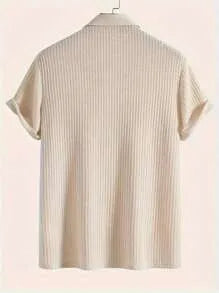 Chemise manches courtes – style décontracté et col élastique