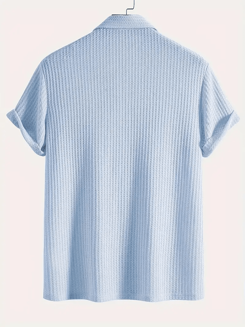 Chemise manches courtes – style décontracté et col élastique
