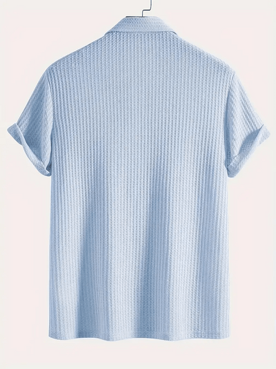 Chemise manches courtes – style décontracté et col élastique