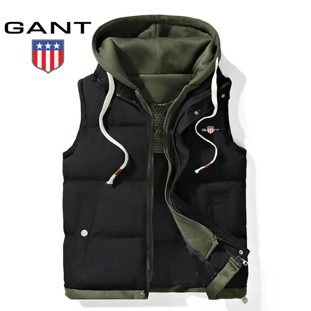 Gilet sans manches matelassé avec capuche
