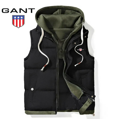 Gilet sans manches matelassé avec capuche
