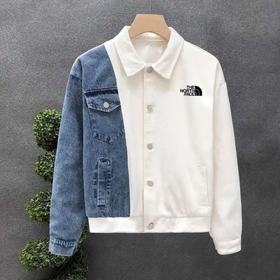 Veste bicolore tendance à manches longues