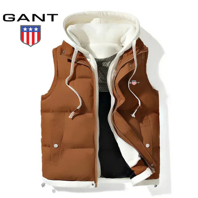 Gilet sans manches matelassé avec capuche