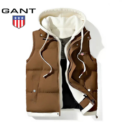 Gilet sans manches matelassé avec capuche