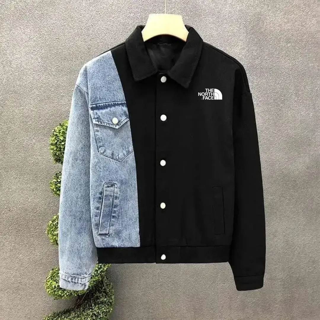 Veste bicolore tendance à manches longues
