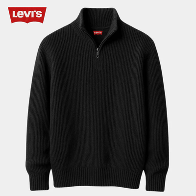 Pull homme à col zippé – Maille épaisse & style élégant