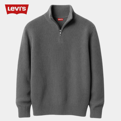 Pull homme à col zippé – Maille épaisse & style élégant