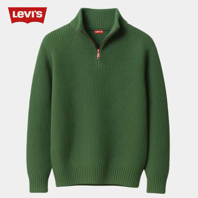 Pull homme à col zippé – Maille épaisse & style élégant