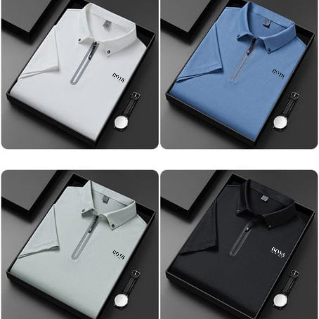 Polo Zippé Élégance Moderne – Coupe Premium