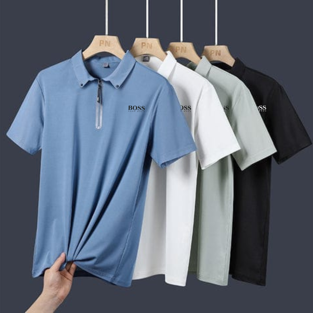 Polo Zippé Élégance Moderne – Coupe Premium