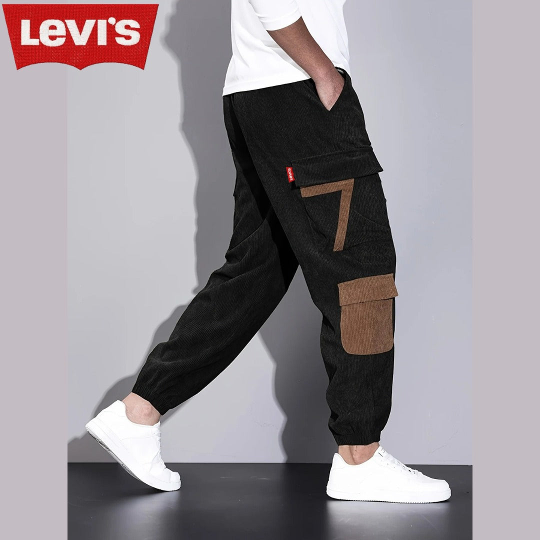 Pantalon cargo homme en velours