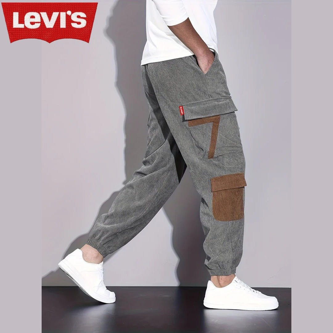 Pantalon cargo homme en velours