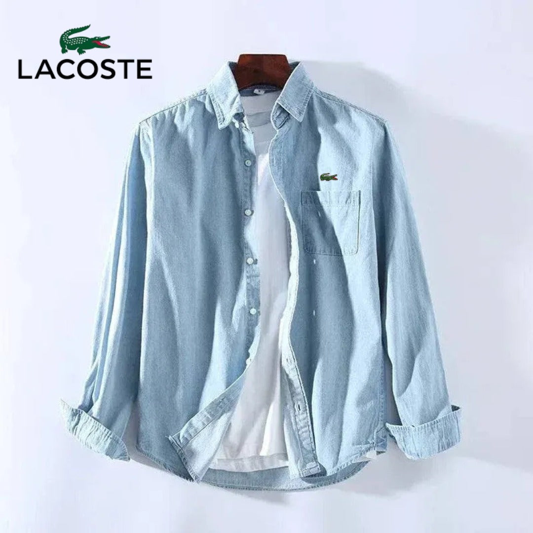 Chemise en jean homme manches longues