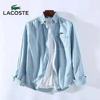 Chemise en jean homme manches longues