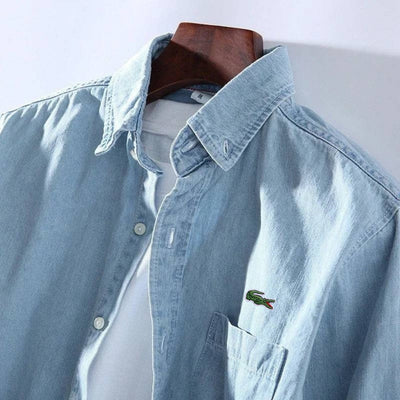 Chemise en jean homme manches longues