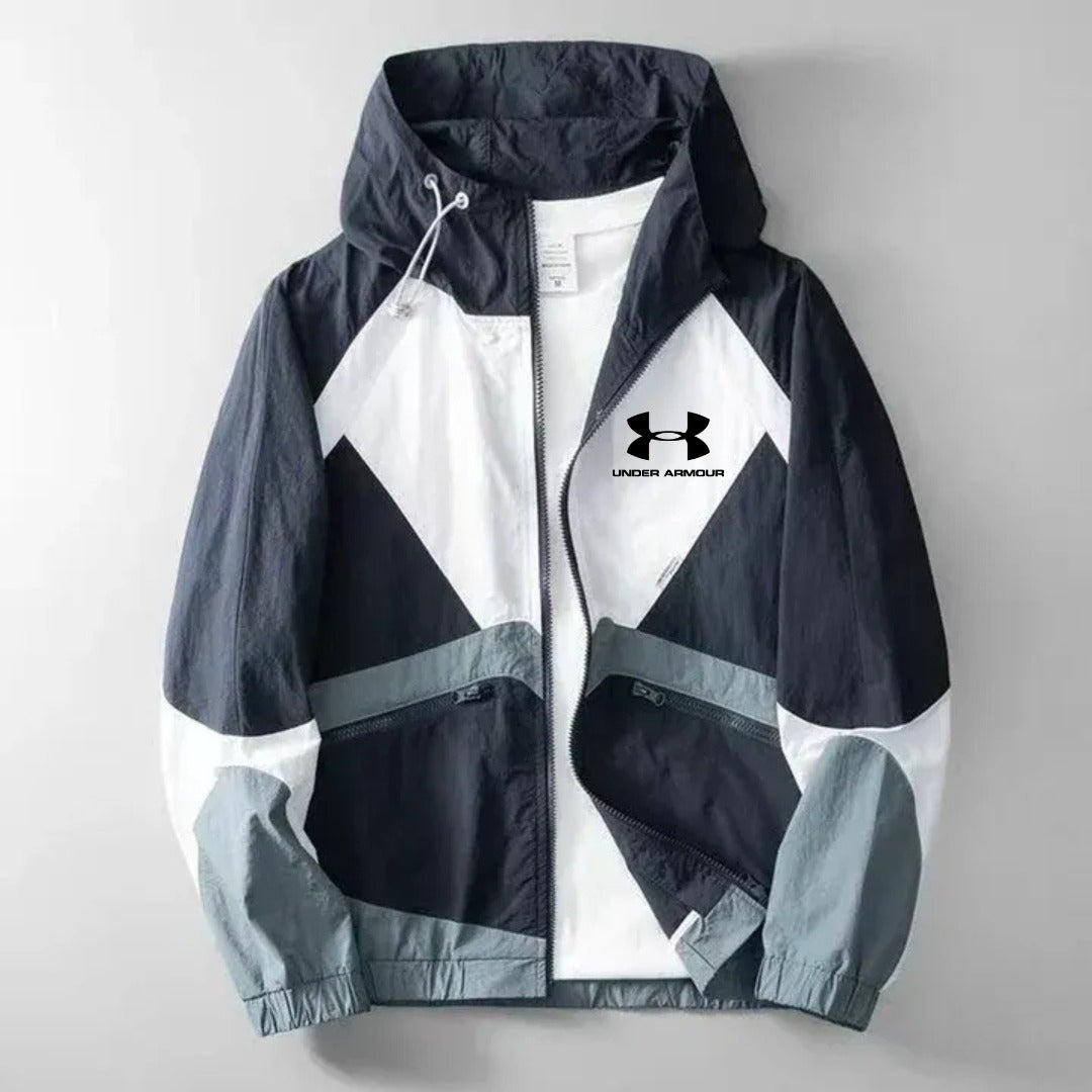 Veste coupe-vent à capuche pour homme