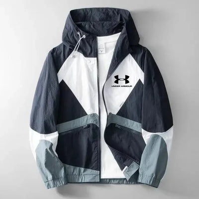 Veste coupe-vent à capuche pour homme
