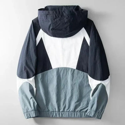 Veste coupe-vent à capuche pour homme