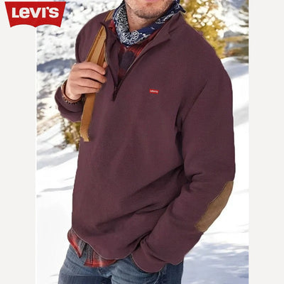 Pull polaire homme à col zippé – Style décontracté chaud