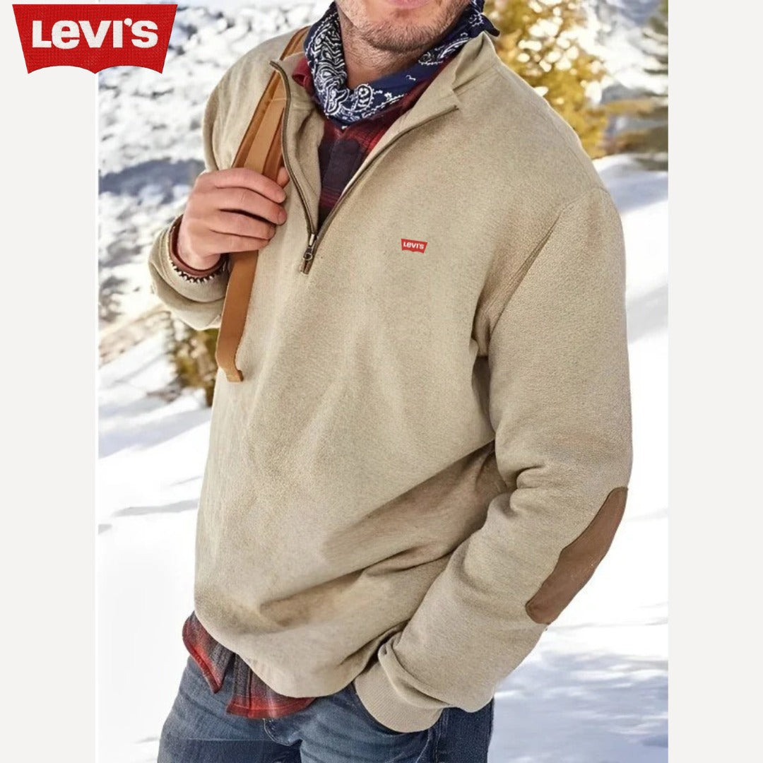 Pull polaire homme à col zippé – Style décontracté chaud