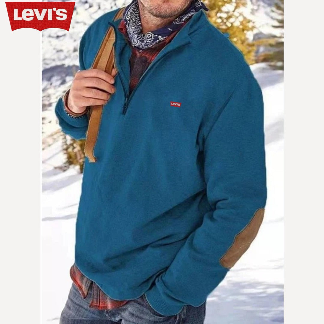 Pull polaire homme à col zippé – Style décontracté chaud
