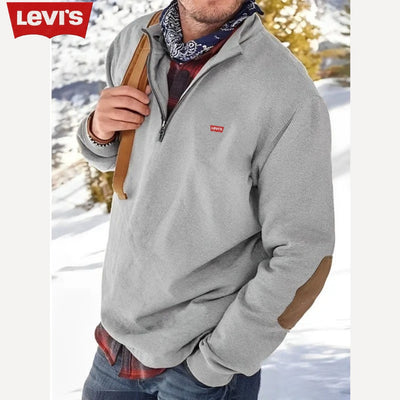 Pull polaire homme à col zippé – Style décontracté chaud