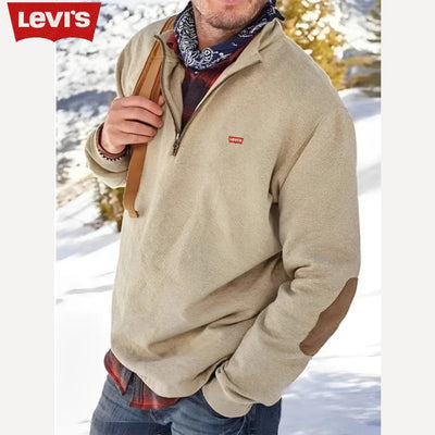 Pull polaire homme à col zippé – Style décontracté chaud