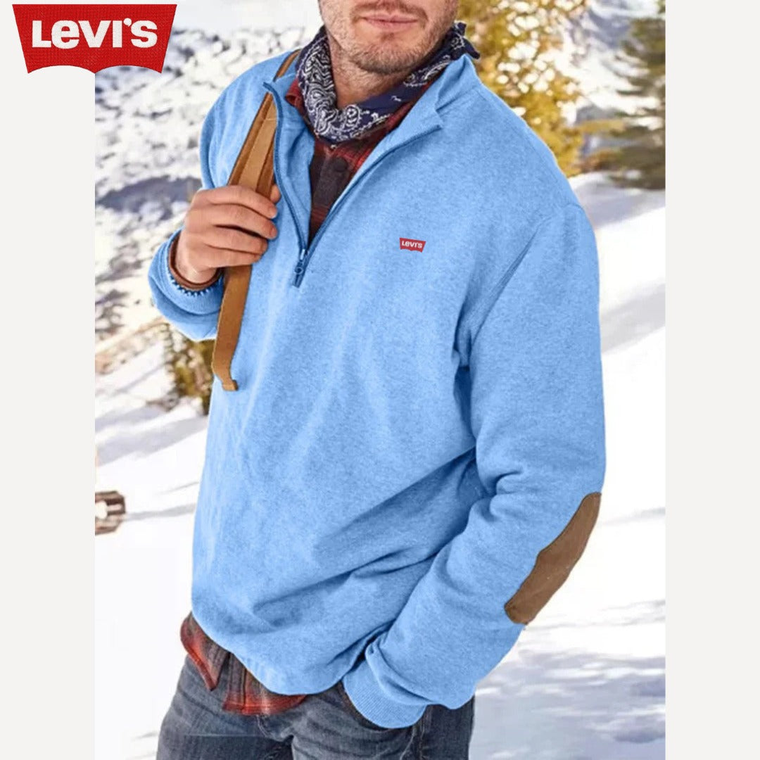 Pull polaire homme à col zippé – Style décontracté chaud