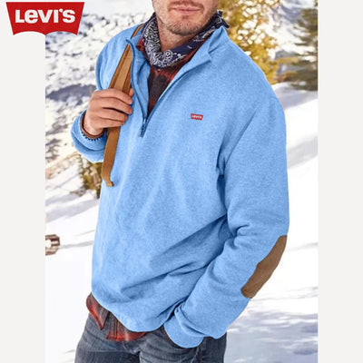 Pull polaire homme à col zippé – Style décontracté chaud