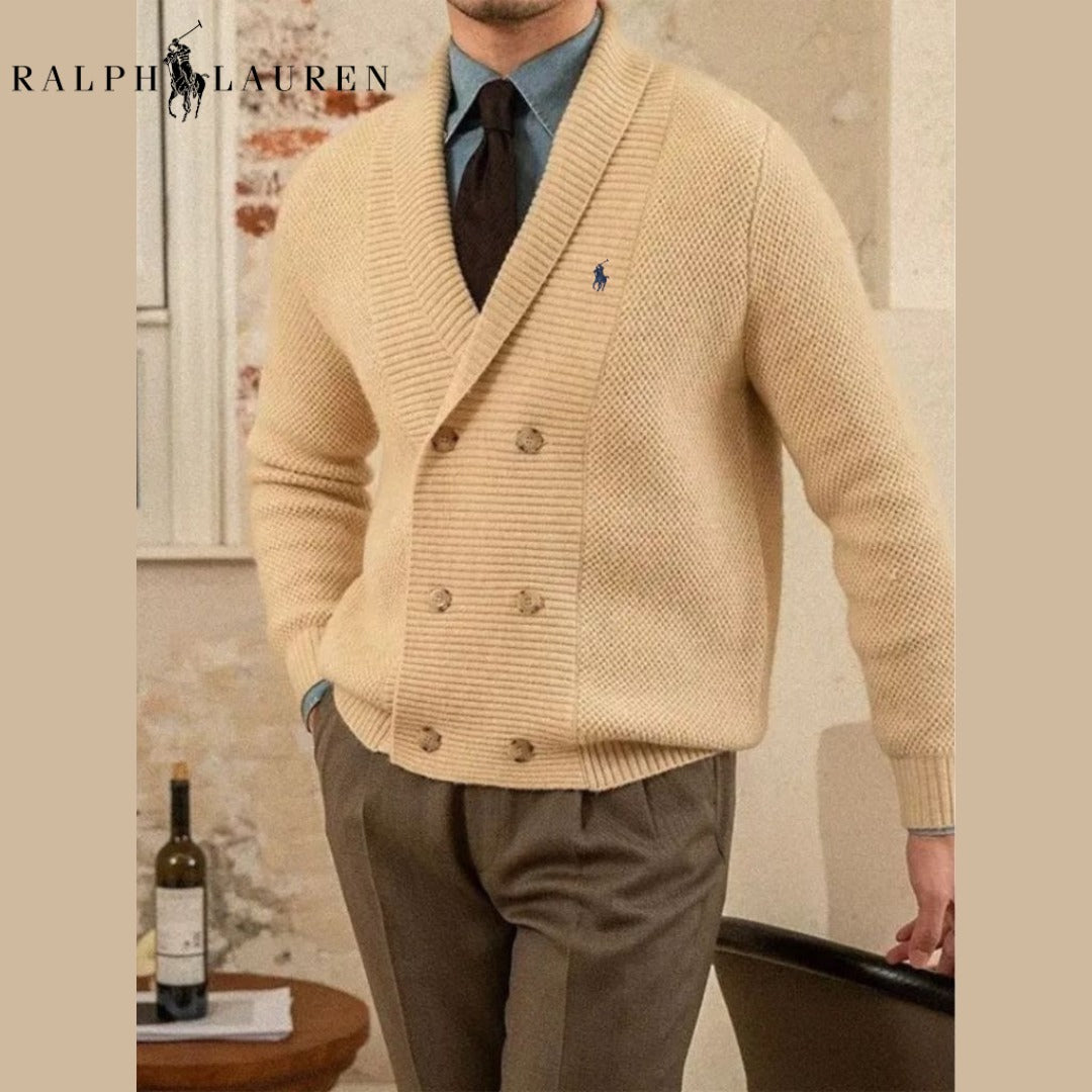 Gilet homme croisé à col châle