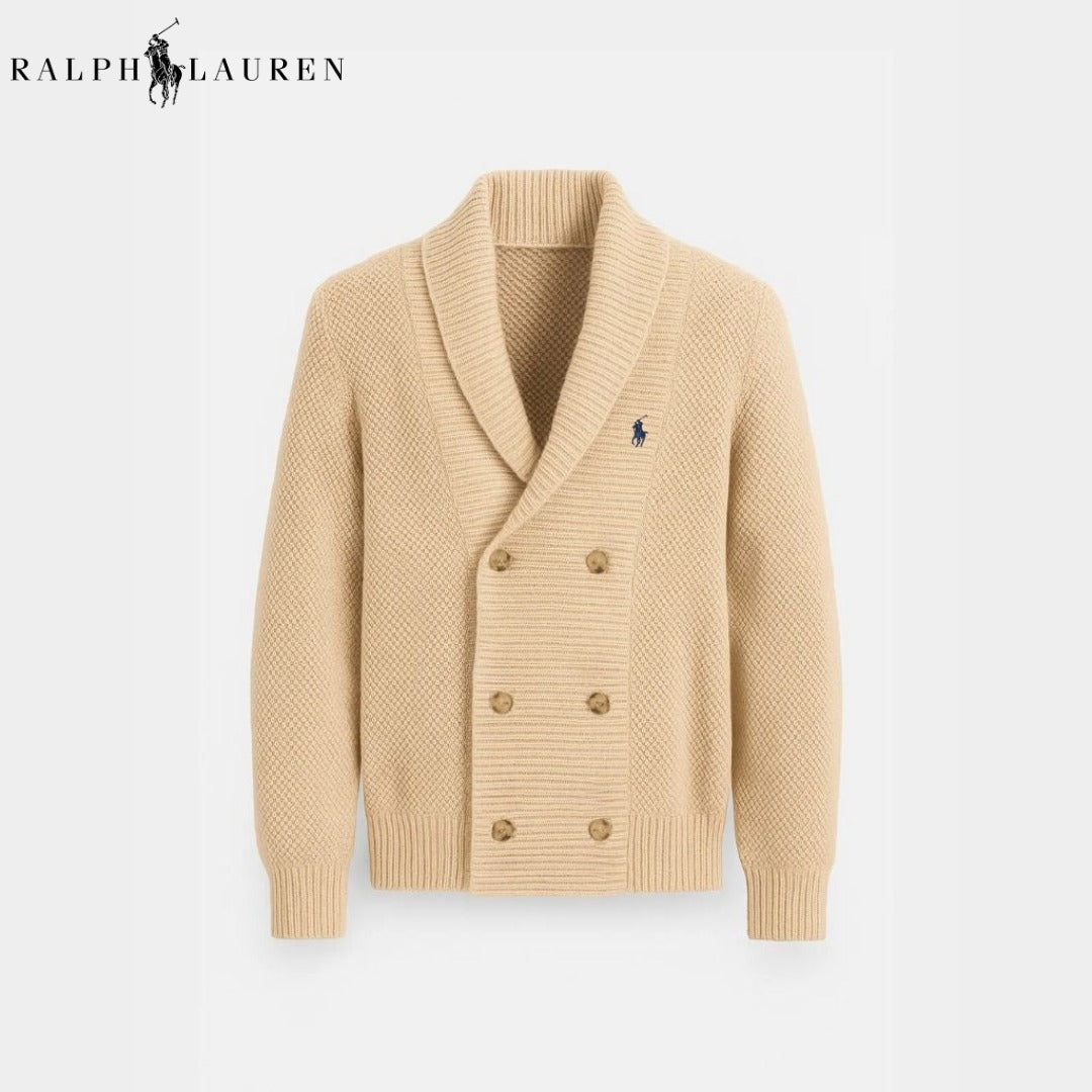 Gilet homme croisé à col châle