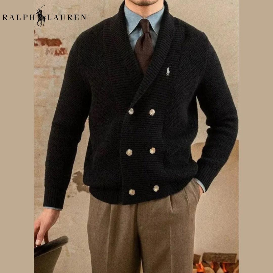 Gilet homme croisé à col châle