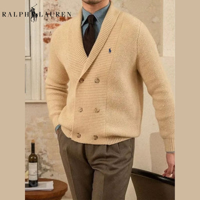 Gilet homme croisé à col châle