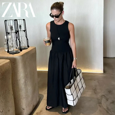 Robe Longue Sans Manches Zara – Élégance Décontractée