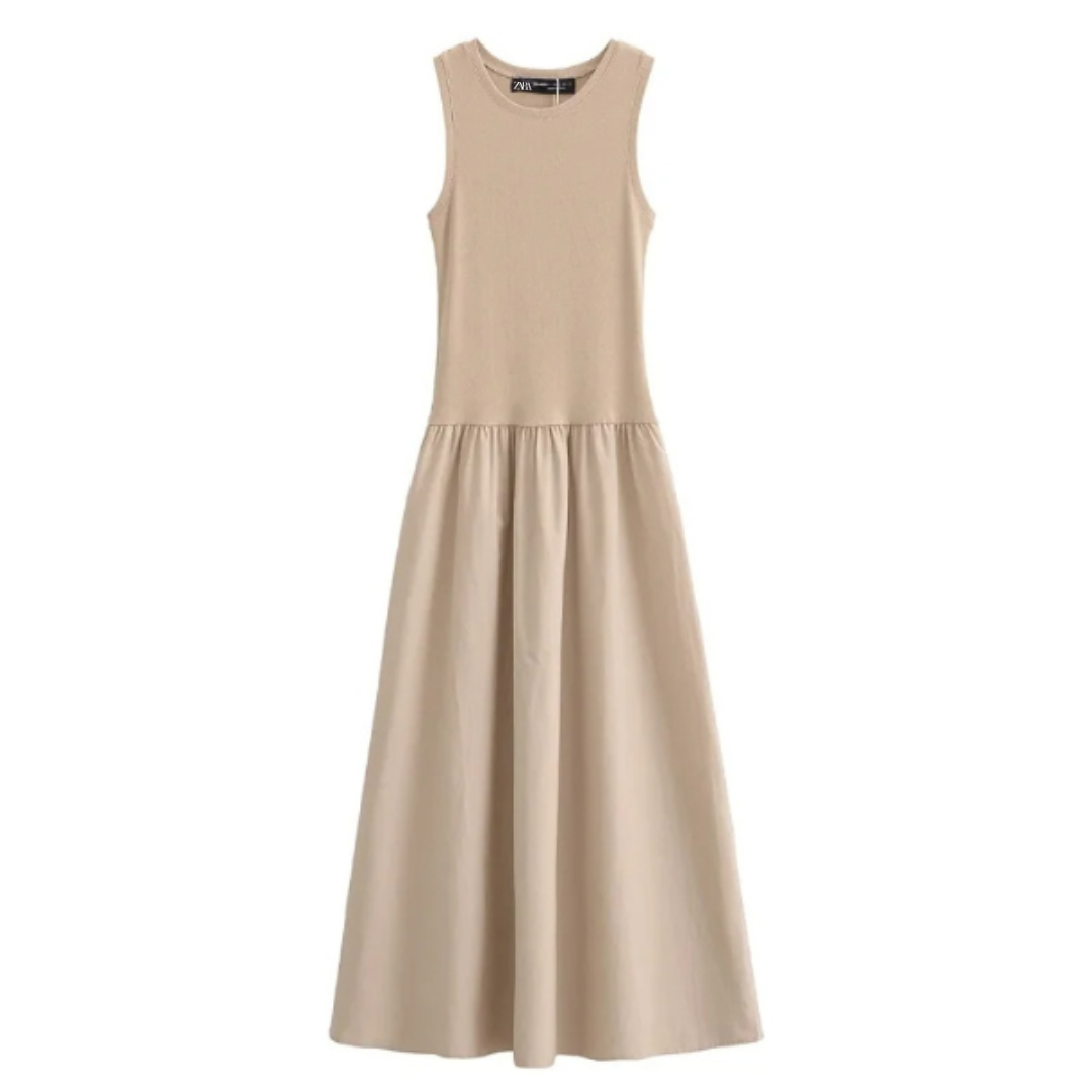 Robe Longue Sans Manches Zara – Élégance Décontractée