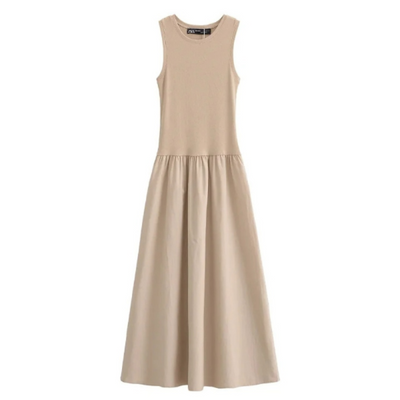 Robe Longue Sans Manches Zara – Élégance Décontractée
