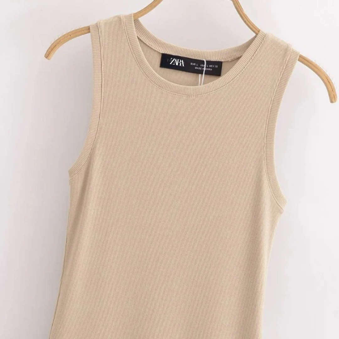 Robe Longue Sans Manches Zara – Élégance Décontractée