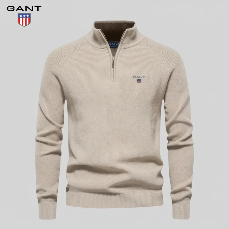 Pull col montant zippé pour homme – Élégance et confort haut de gamme