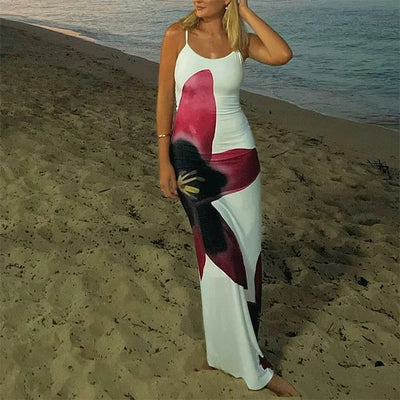 robe longue à fleurs style Boho Y2K